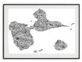 Guadeloupe         70 X 50 cms
